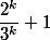 \dfrac{2^k}{3^k}+1
